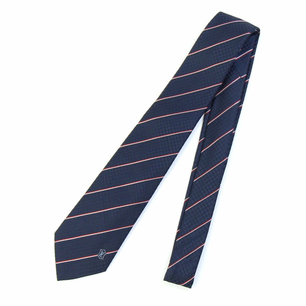 LOUIS VUITTON 新品同様 ルイヴィトン クラヴァット LVロゴストライプ