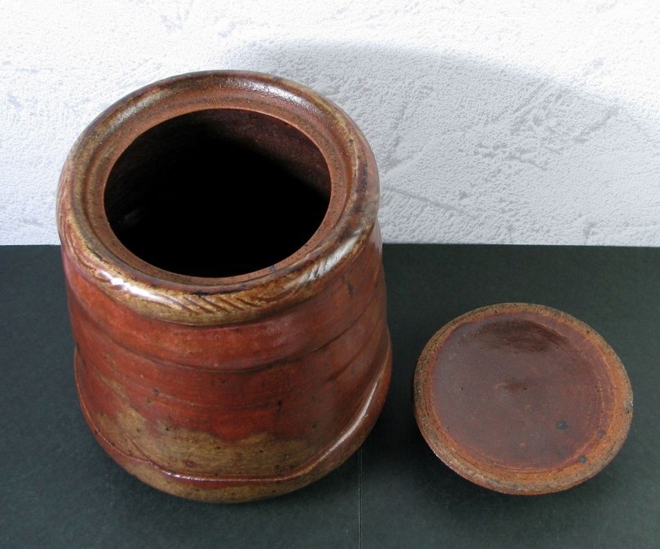 古陶磁 瀬戸焼 鉄釉水指 注文 幅：19.7cm 木箱付 茶道具/24b047 2025年