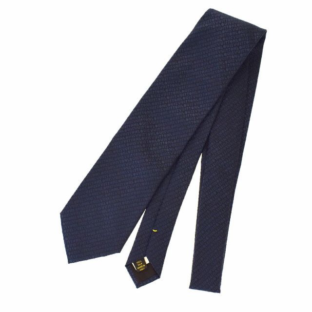 【中古】 ルイ・ヴィトン(Louis Vuitton) メンズ ネクタイ シルク ブラック，ブルー 09GD042