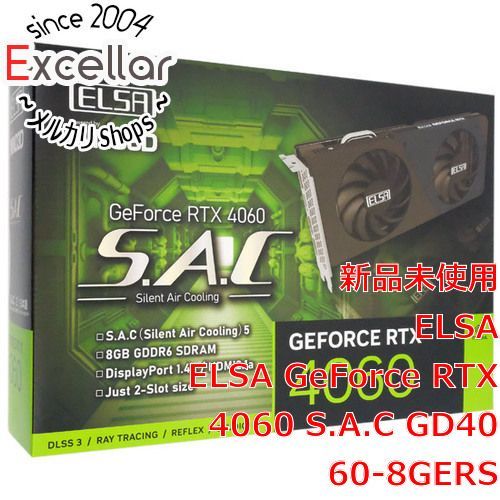 bn:9] ELSAグラボ GeForce RTX 4060 S.A.C GD4060-8GERS PCIExp 8GB