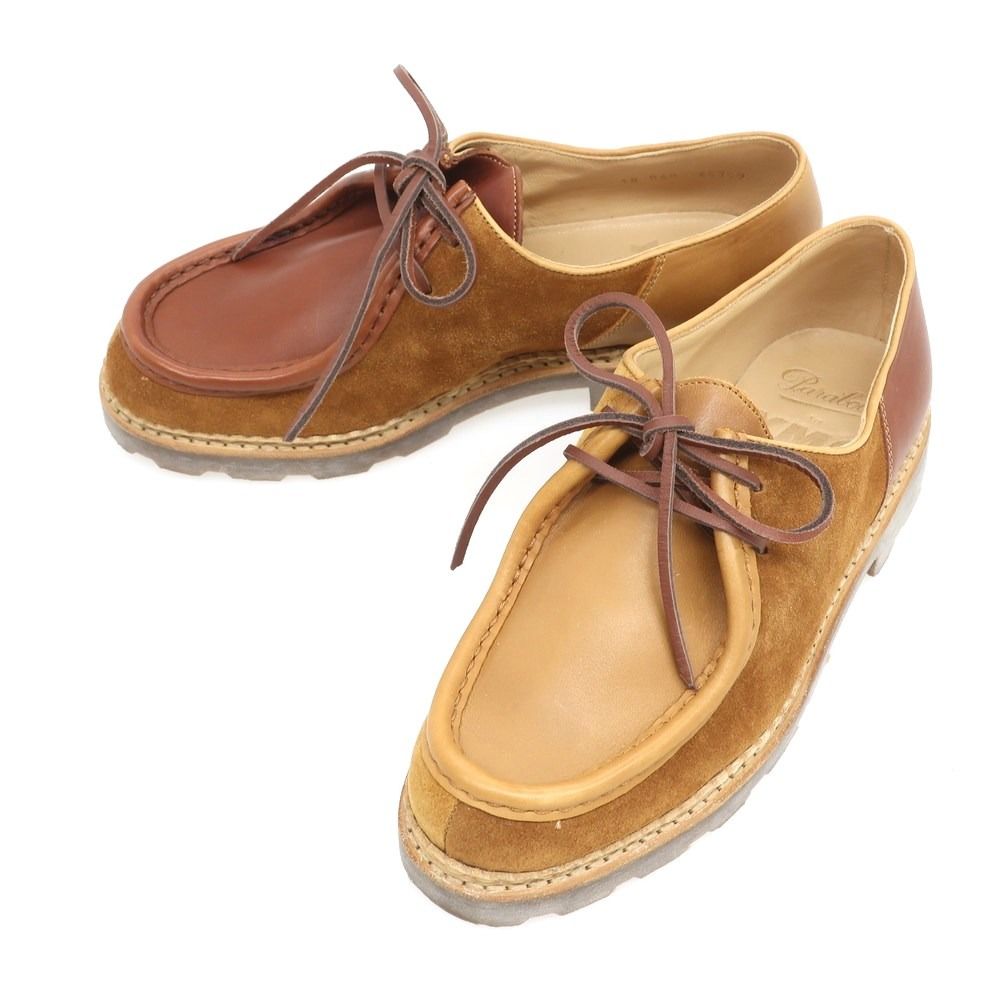 パラブーツ Paraboot YMC別注 ミカエル チロリアンシューズ ブラウンxベージュ サイズ40 メンズ