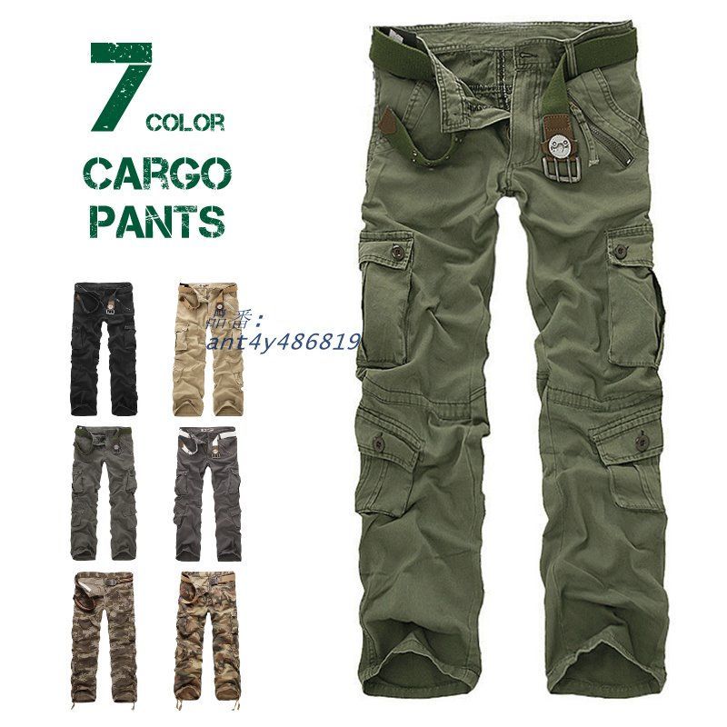 カーゴパンツ メンズ 8ポケット グレー ブラック カーキ グリーン