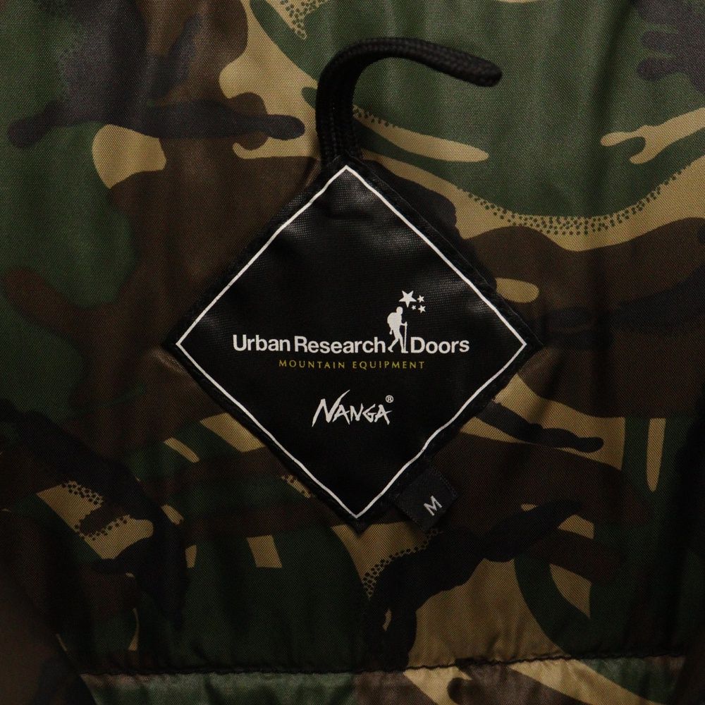 NANGA ナンガ アーバンリサーチ ダウン M カモ迷彩 黒 NANGA URBAN
