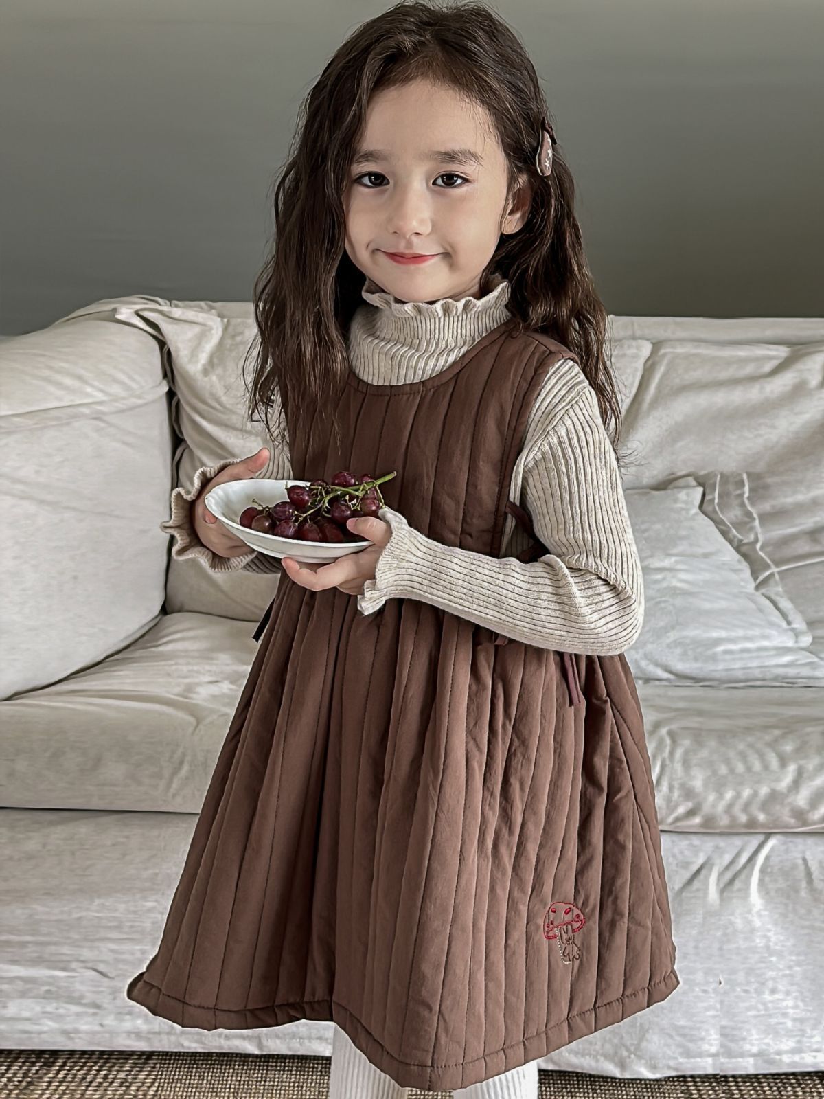 100%新品，限定SALE 長袖 トップス Tシャツ ネックフリル ニット インナー 子供服 女の子 キッズファッション ハイネック フリル袖口 女の子 無地 シンプル 可愛い カジュアル 冬 フリル 学校 遠足 修学旅行 普段 Tシャツ