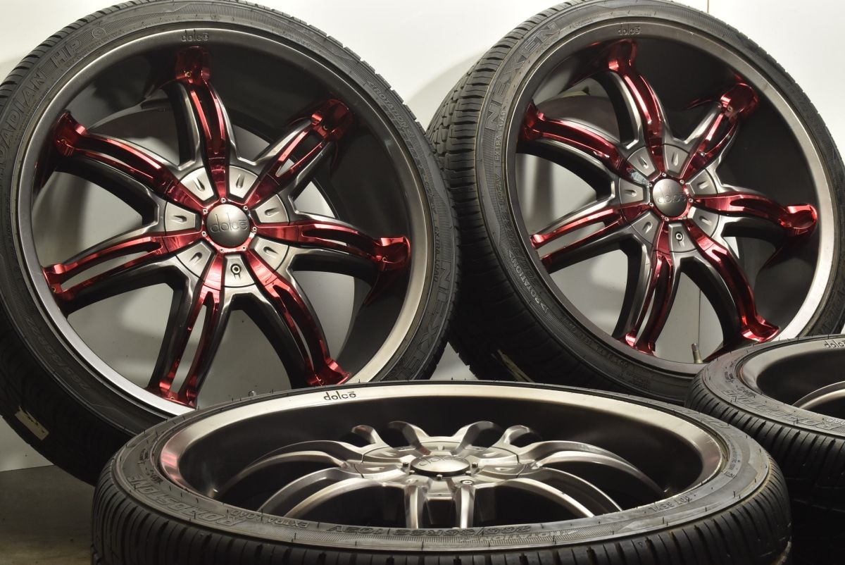 インチアップに ドルチェ 22 in 9 5 J 45 PCD 114 3 ロードストーン ROADIAN HP 265 35 R RX ハリアー ムラーノ CX カスタム用に