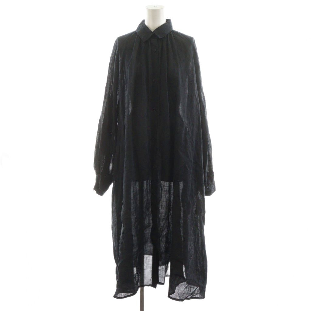 ドゥーズィーエムクラス 24SS 現行 ENORMOUS ワンピース リネン 黒 ドゥーズィエムクラス DEUXIEME CLASSE 24SS enormous OP ワンピース