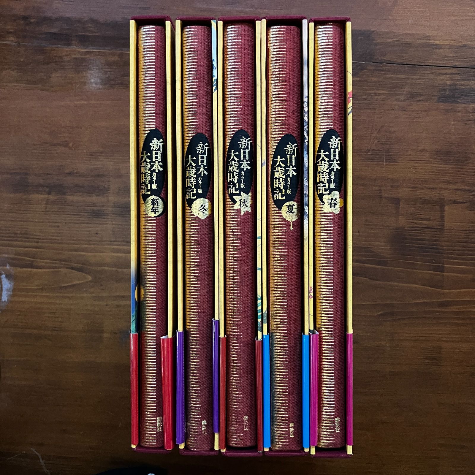 新日本大歳時記 春夏秋冬・新年 全5冊揃い 飯田龍太・稲畑汀子・金子