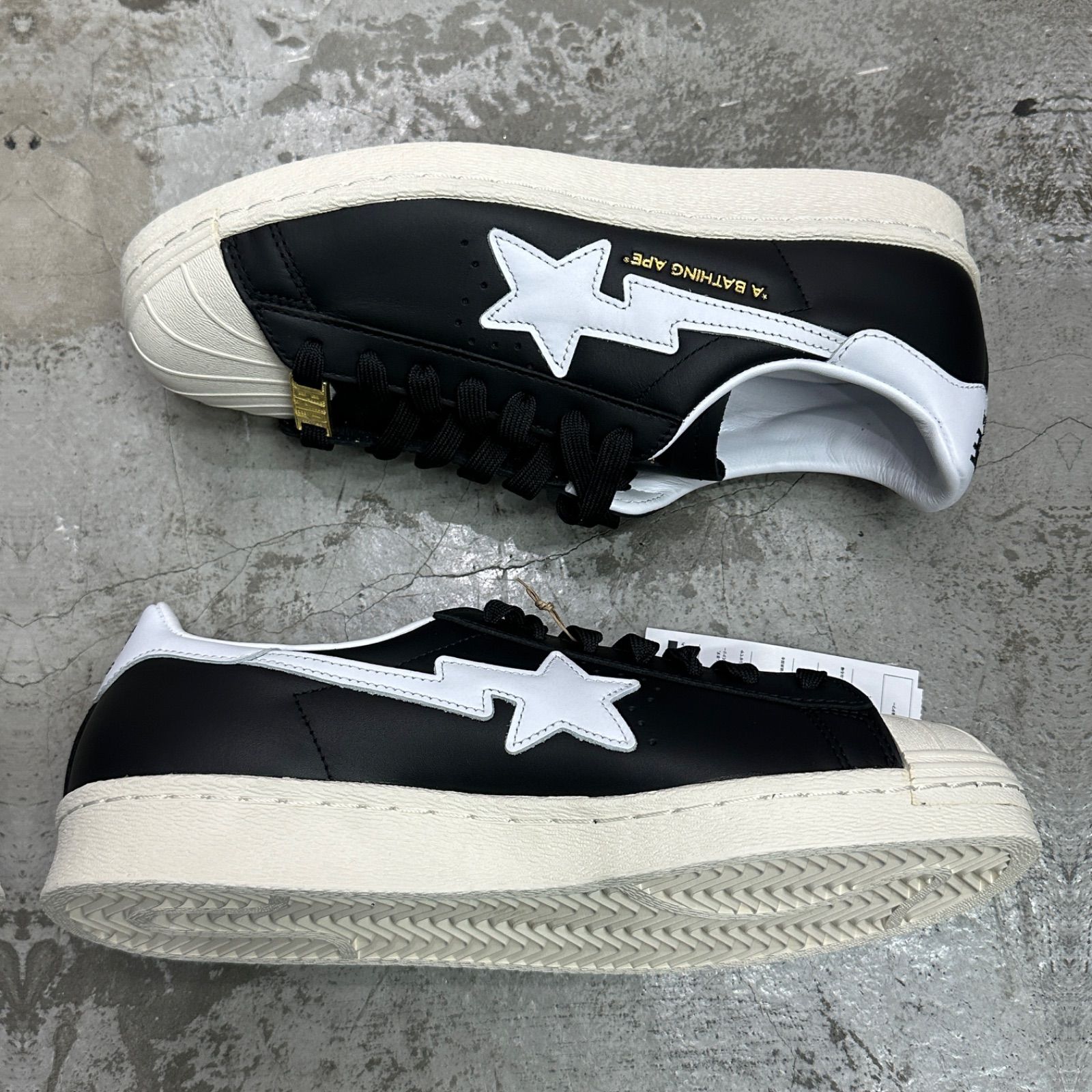 未使用品 A BATHING APE adidas Superstar Black コラボ スーパー 
