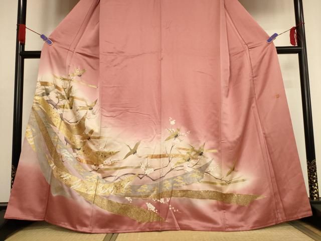 平和屋着物□上質な色無地 作家物 薄紅梅色 正絹 逸品 AAAI6434Bnp