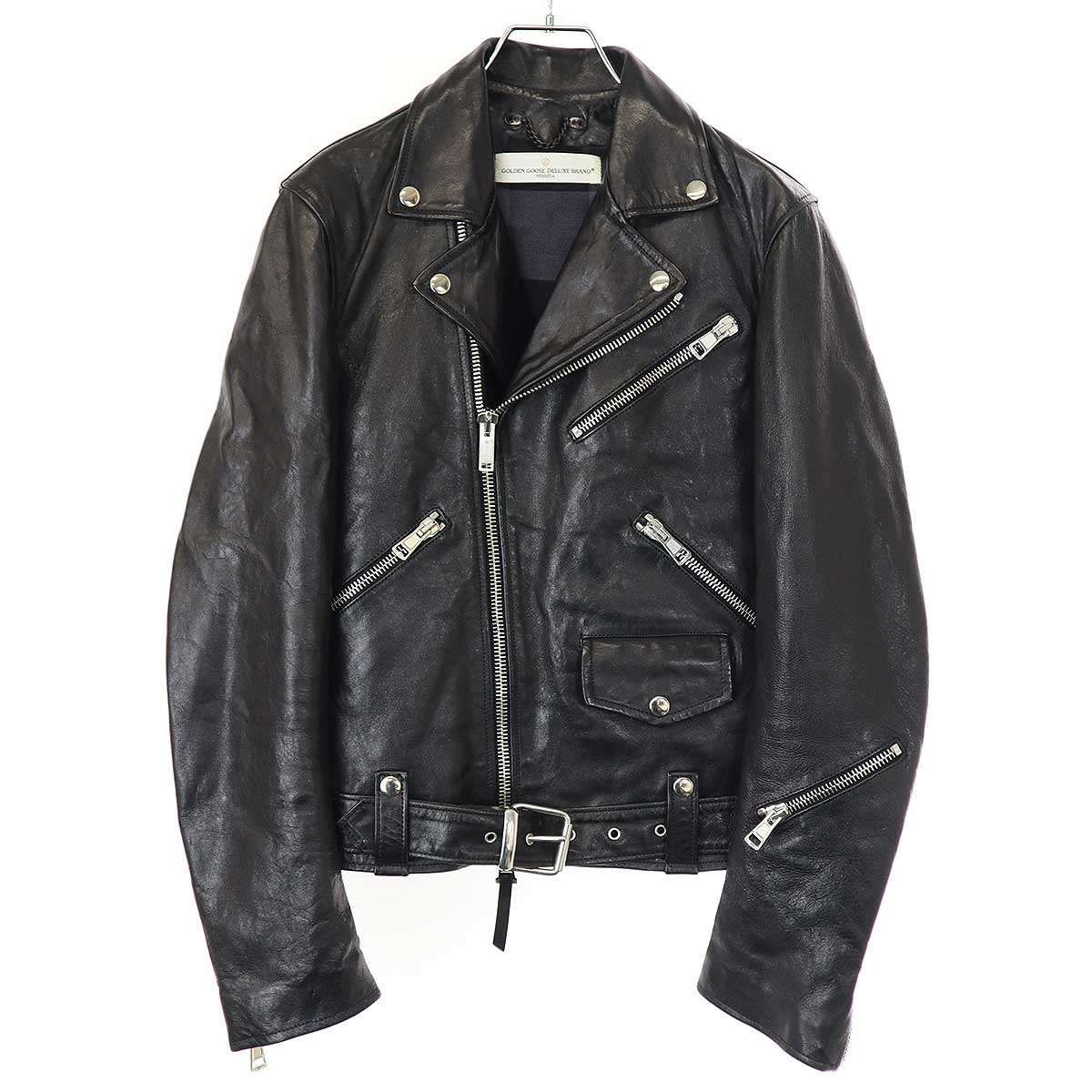 GOLDEN GOOSE DELUXE BRAND ダブルライダースジャケット GOLDEN GOOSE ゴールデン グース 17SS ダブルラムレザー