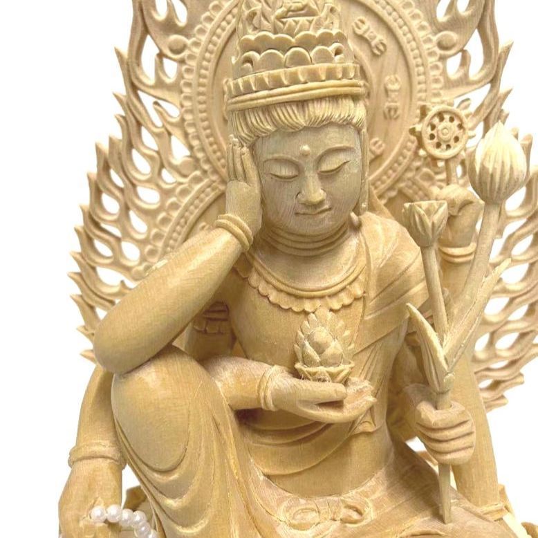 【木彫品】桧 如意輪観音 限定品