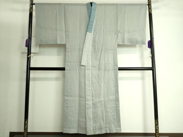 平和屋着物 夏物 男性 長襦袢 麻 青白橡色地 DZAA9796kh5