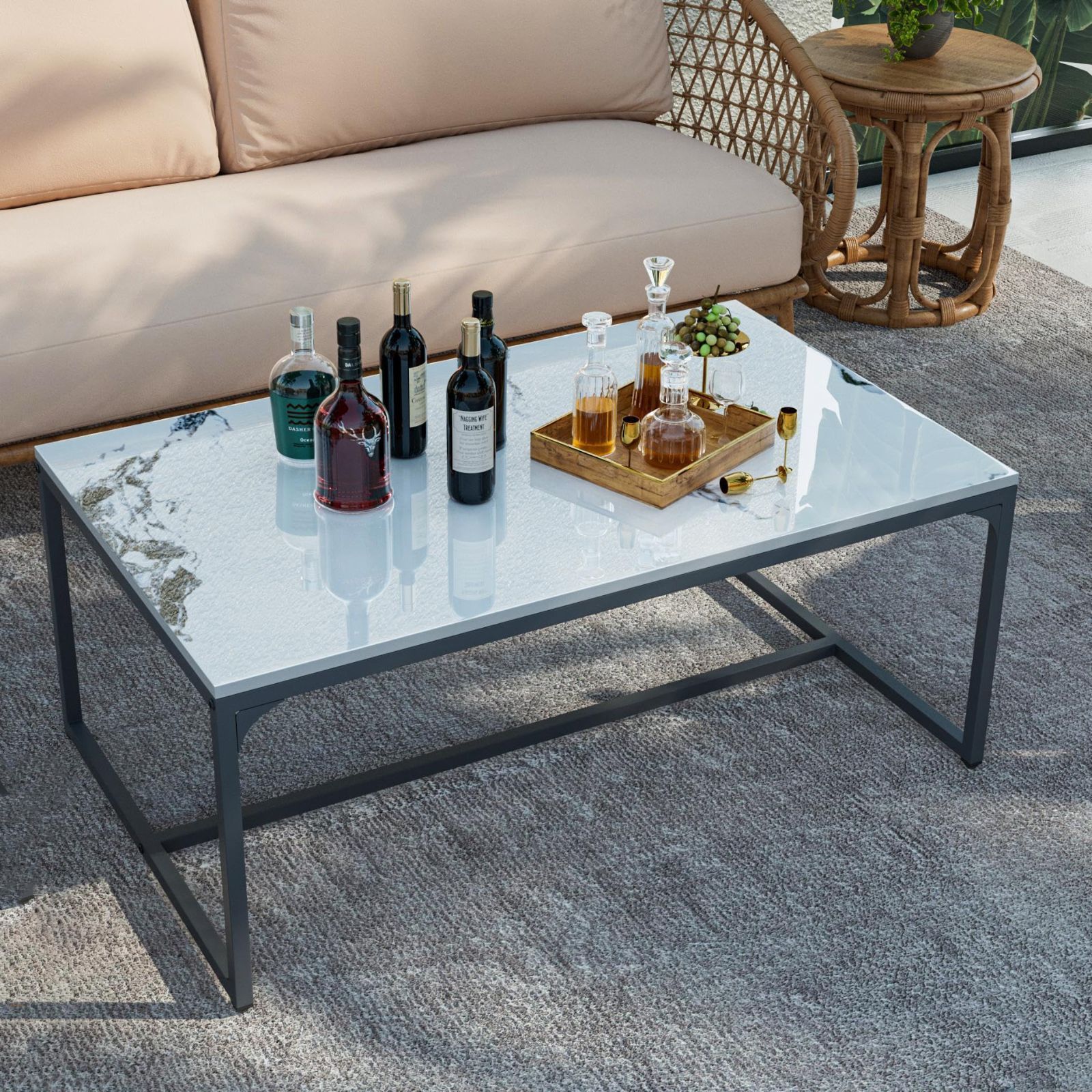 ちゃぶ台 白 高級 100*60cm 一人暮らし ローデスク テーブル ソファー 