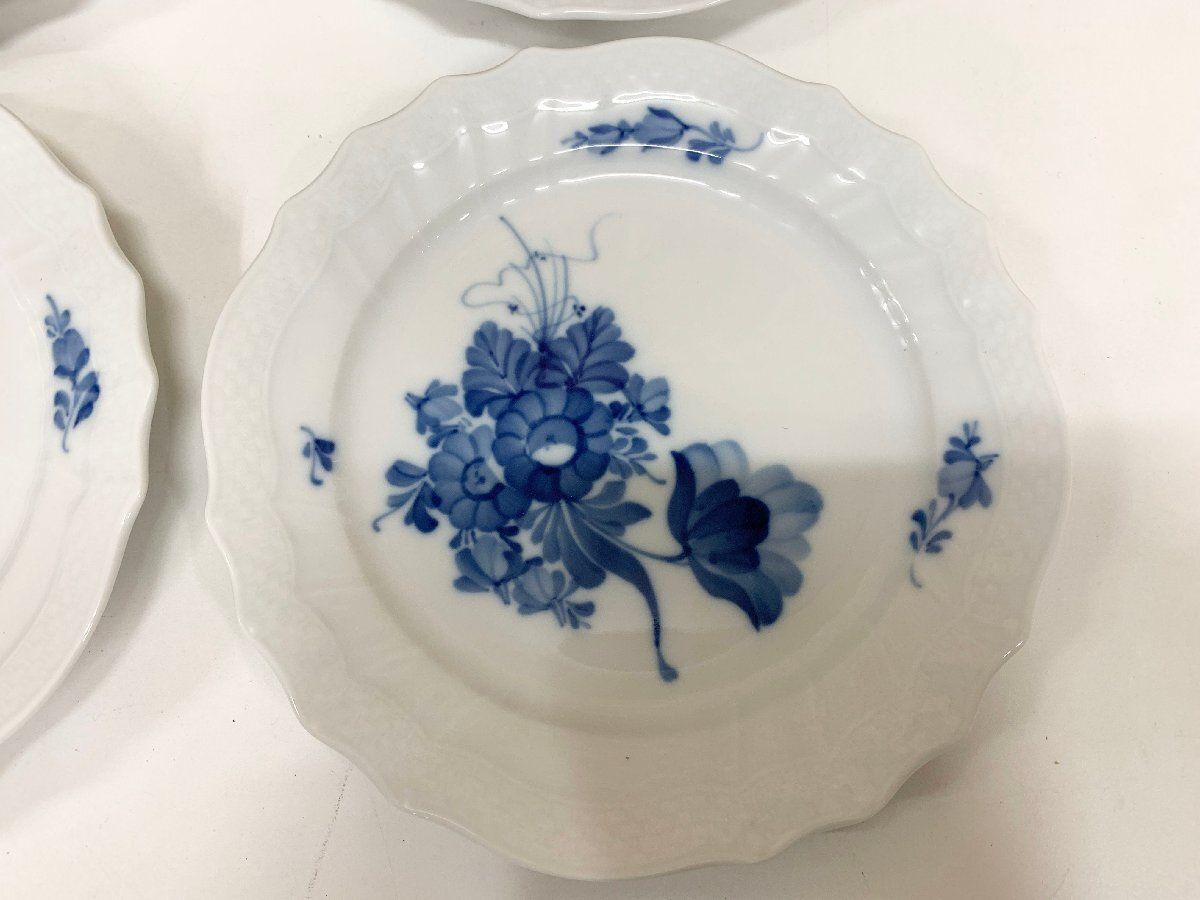 ロイヤルコペンハーゲン ブルーフラワー プレート Royal Copenhagen Blue Fower カーブ 6枚セット 17cm 皿 食器 花柄 他376