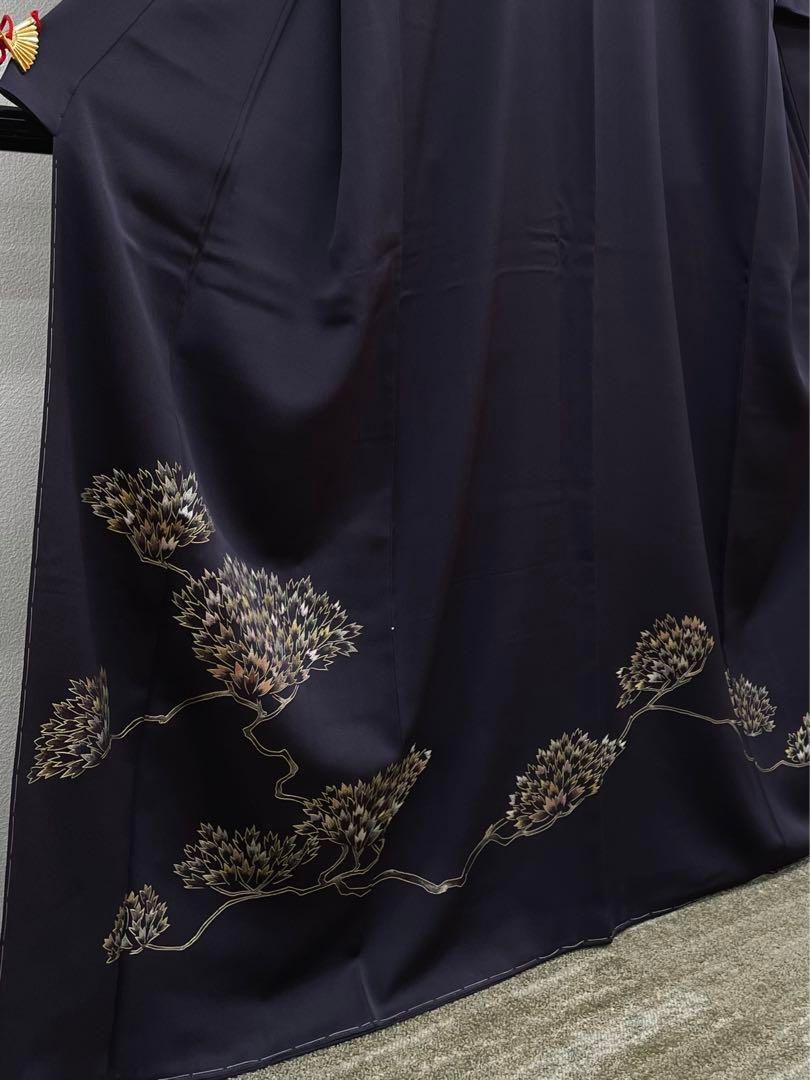 訪問着 付け下げ 手刺繍 金彩 銀彩 正絹 躾糸付 パールトーン加工済 