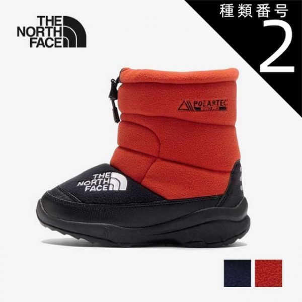 種類2 OK|19 ザ ノース フェイス THE NORTH FACE ブーツ キッズ ヌプシ ブーティ VII ポーラーテック NFJ52470 K NSE BOOT VII PLT ウィンターブーツ ニットフリース スノーブーツ 子ども 長靴 オレンジ ネ