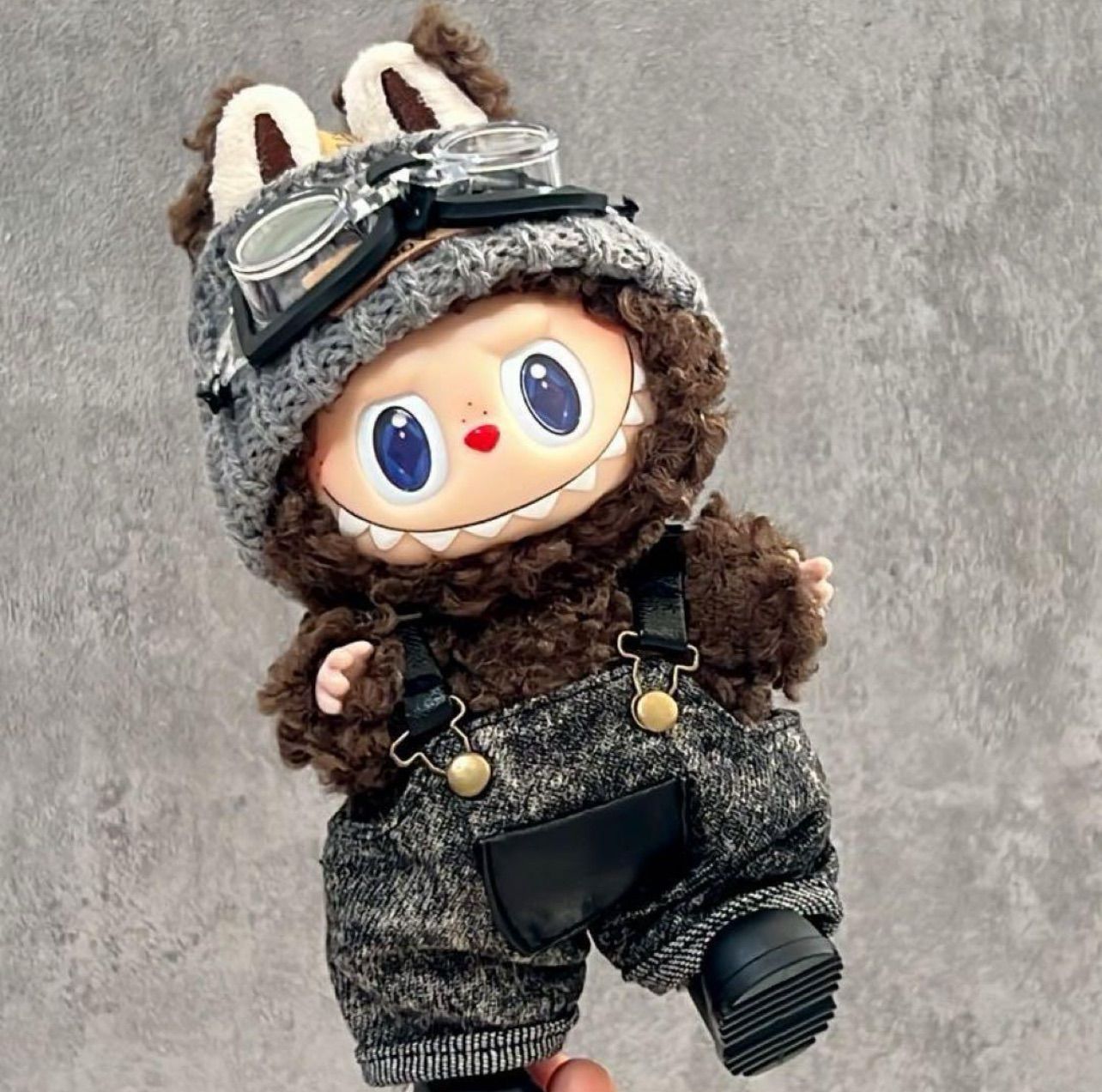 LABUBUラブブ ぬいぐるみ服 ハイエンドバージョン 5点セット labubu ラブブ ぬいぐるみ着17cm オーバーオール着せ替え服 5点
