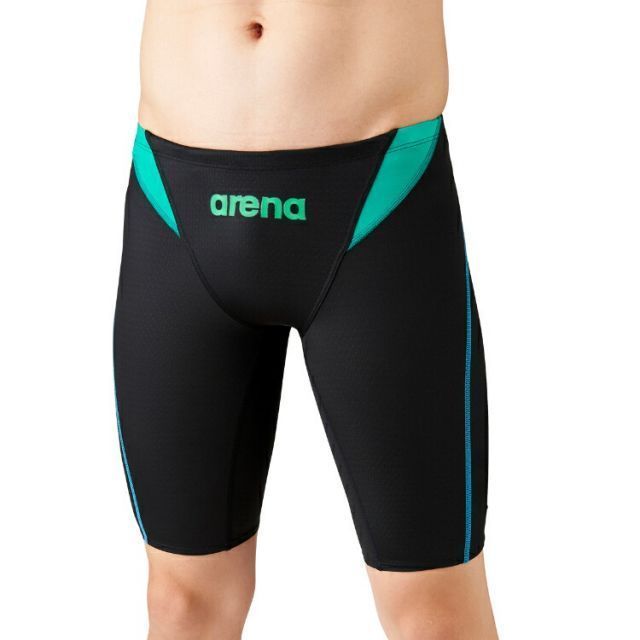 arena アリーナ ハーフスパッツ ブラックXブラックXグリーン Sサイズ ARN-1026M BKGN | スポーツ スポーツ用品 水泳 スイミング スイマー 水着 競泳水着 競泳 レース用 地域大会 メンズ 男性 ハーフ