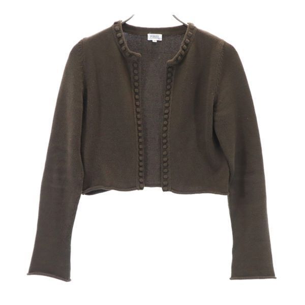 FOXEY - フォクシー ボレロ 40 焦茶 FOXEY コットン ニット カーディガン レディース 【R221109】 【中古】 フォクシー ボレロ 40 焦茶 FOXEY コットン ニット カーディガン