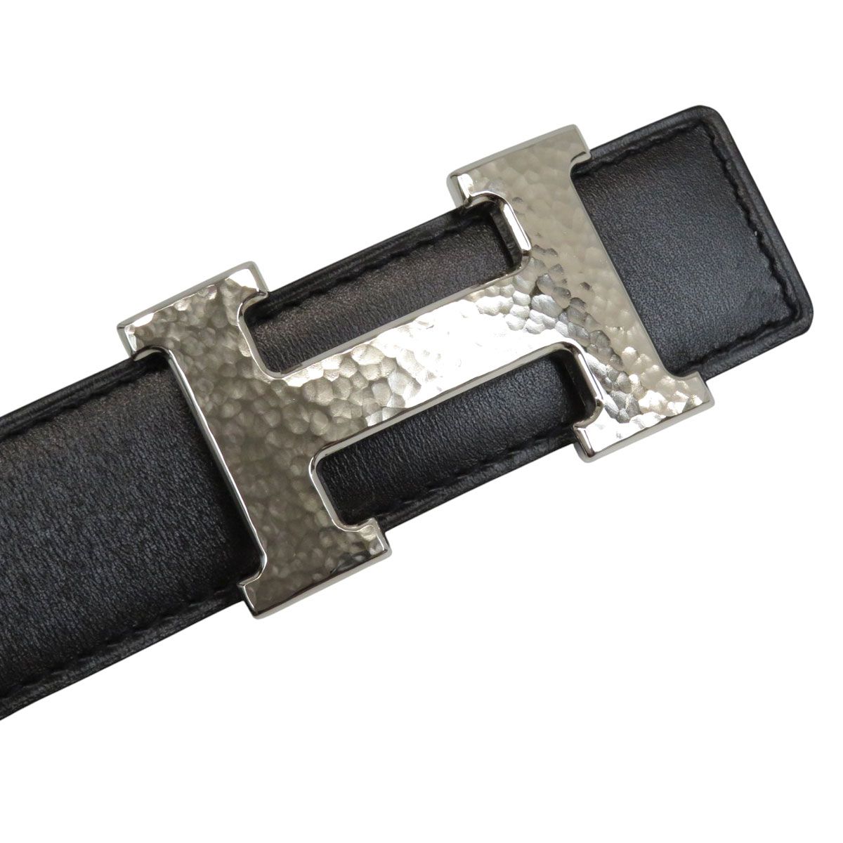 エルメス H マルトレ リバーシブル ベルト 70 ユニセックス ブラック