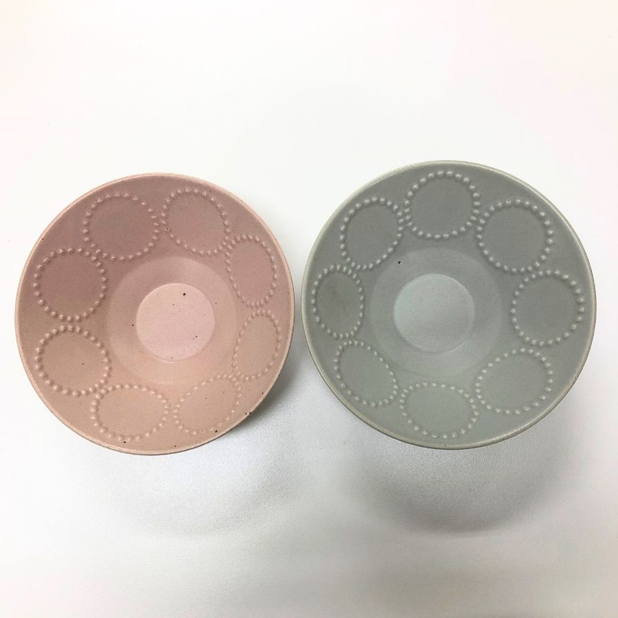【新品未使用品】タンバリン/ボウル/ピンク/2個セット ミナペルホネン ボウル タンバリン 2点セット ピンク グレー