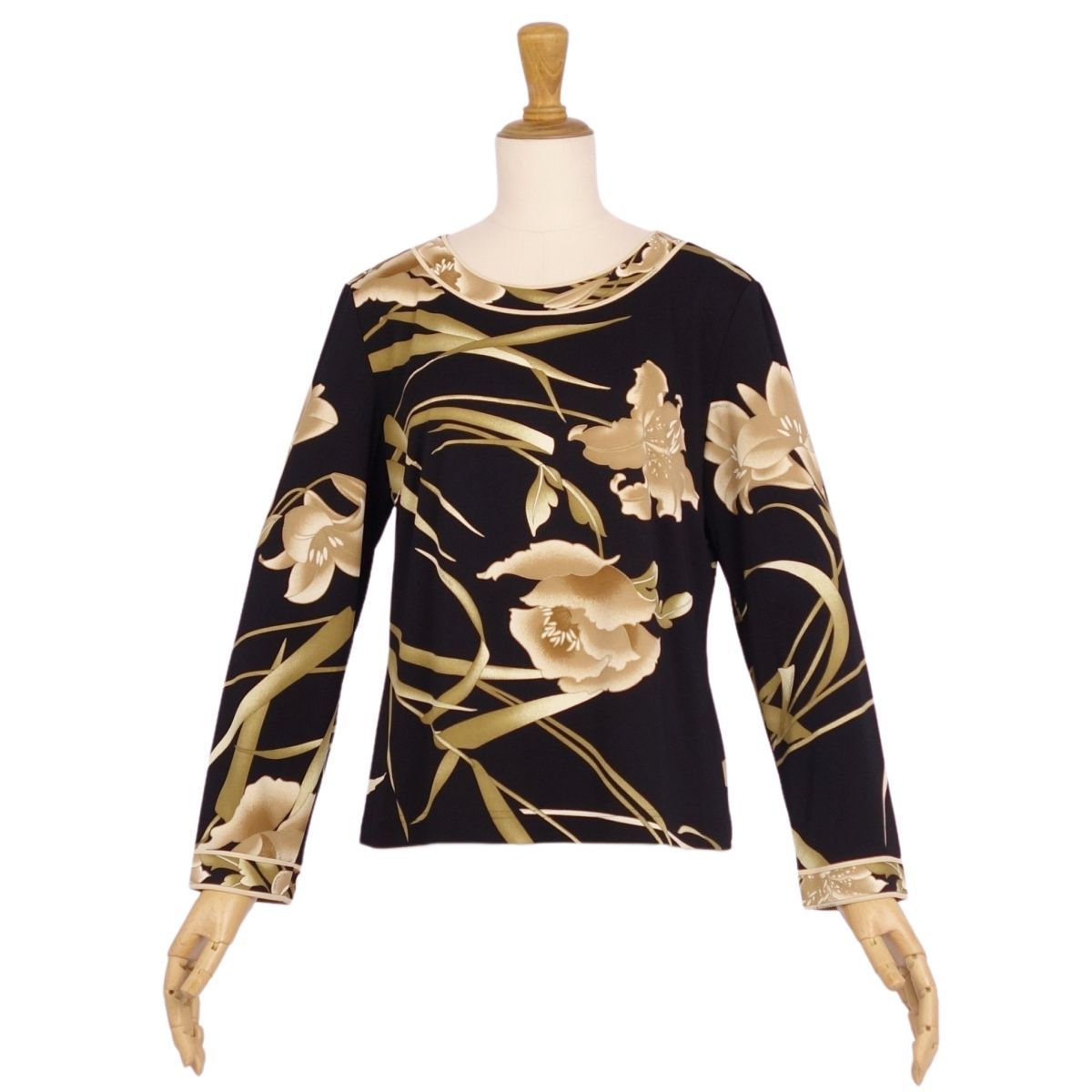 極美品 レオナール LEONARD FASHION シャツ ブラウス ロングスリ