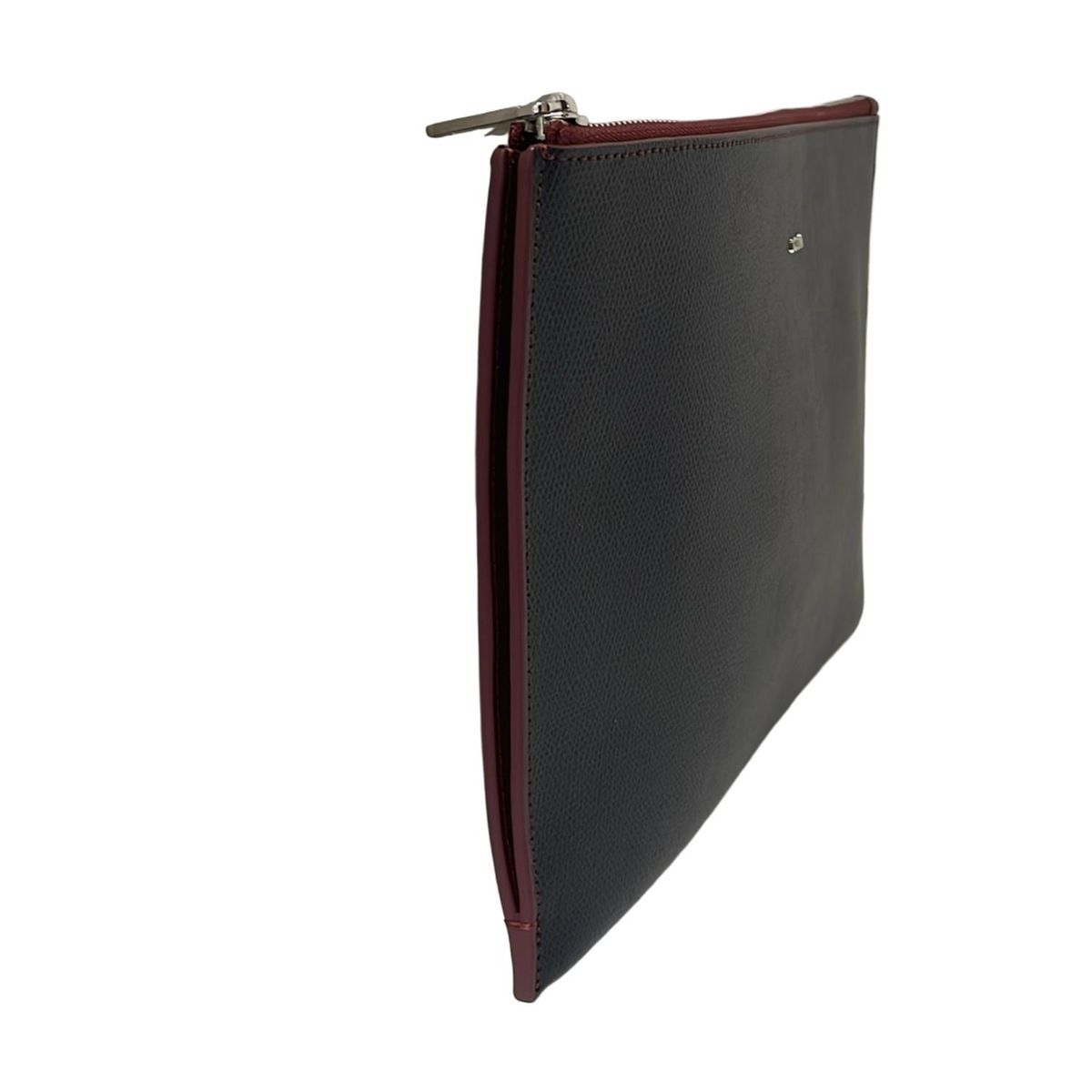 FURLA フルラ クラッチバッグ ダークネイビー×ボルドー レザー