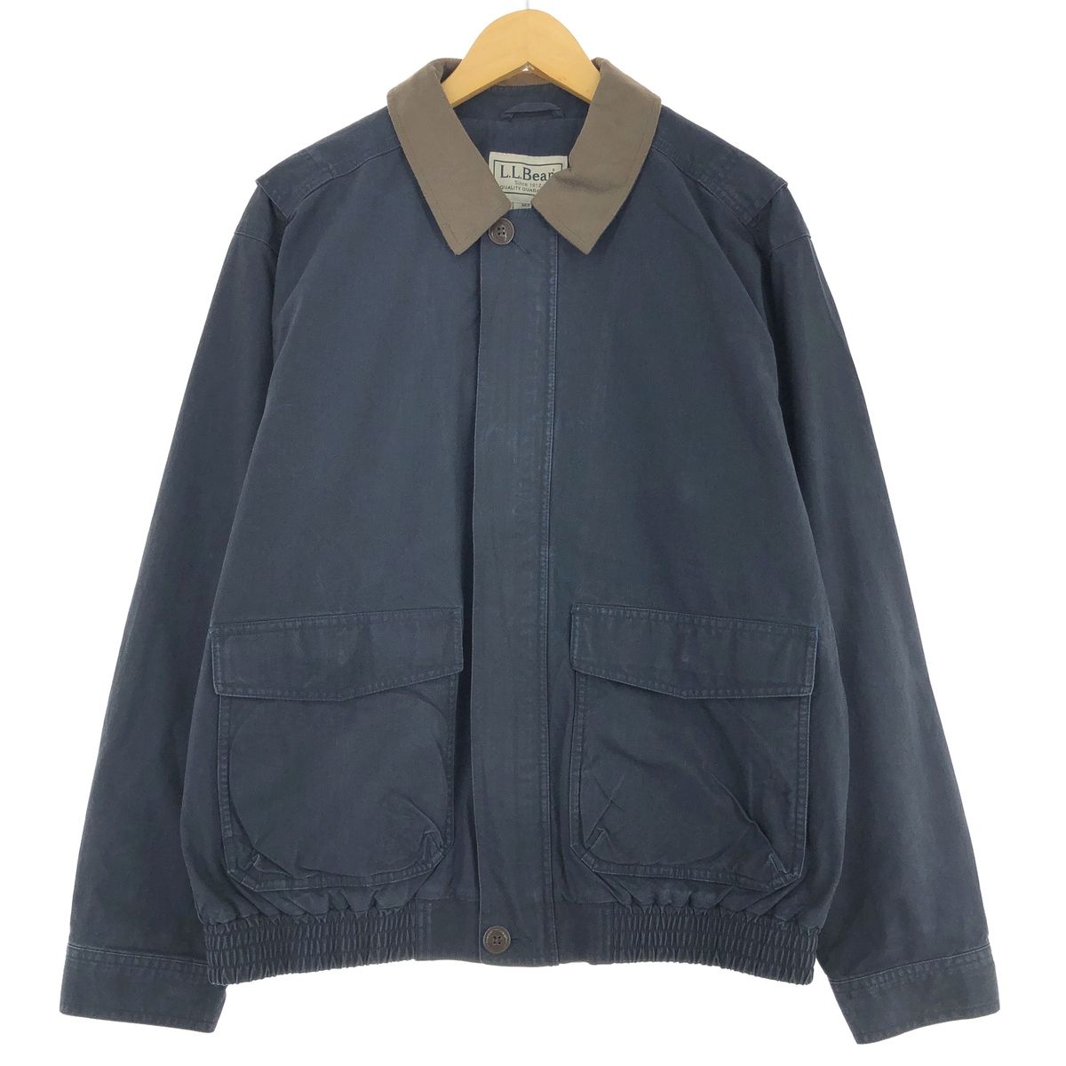 古着 エルエルビーン L.L.Bean スエード襟 スイングトップ スポーツジャケット メンズM /eaa426922