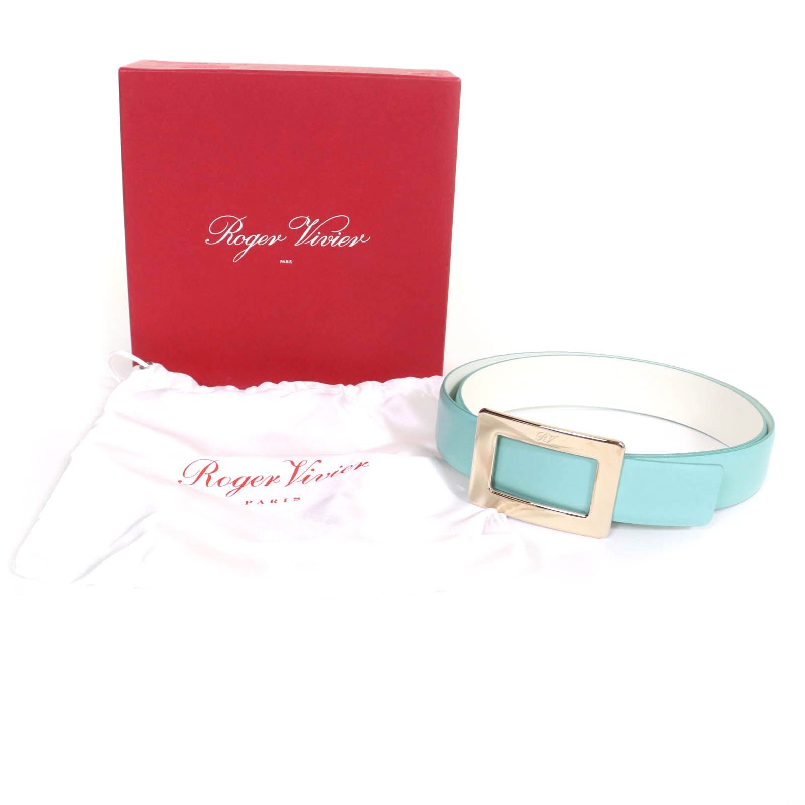 極美品☆ROGER VIVIER ロジェヴィヴィエ ロゴ入り スクエア