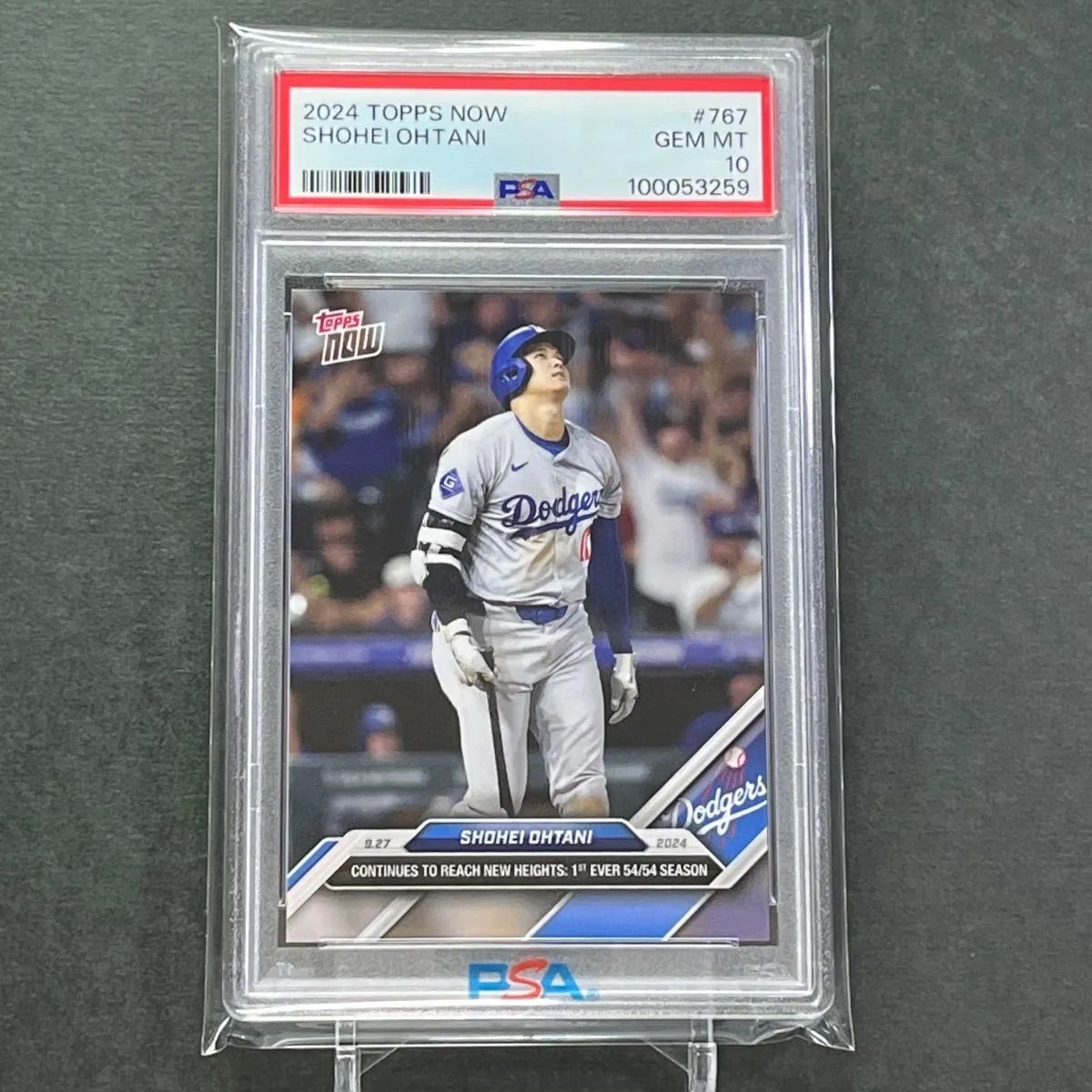 祝開幕！割】767【PSA10】PSA専用袋入り！大谷翔平 54本塁打54盗塁を 