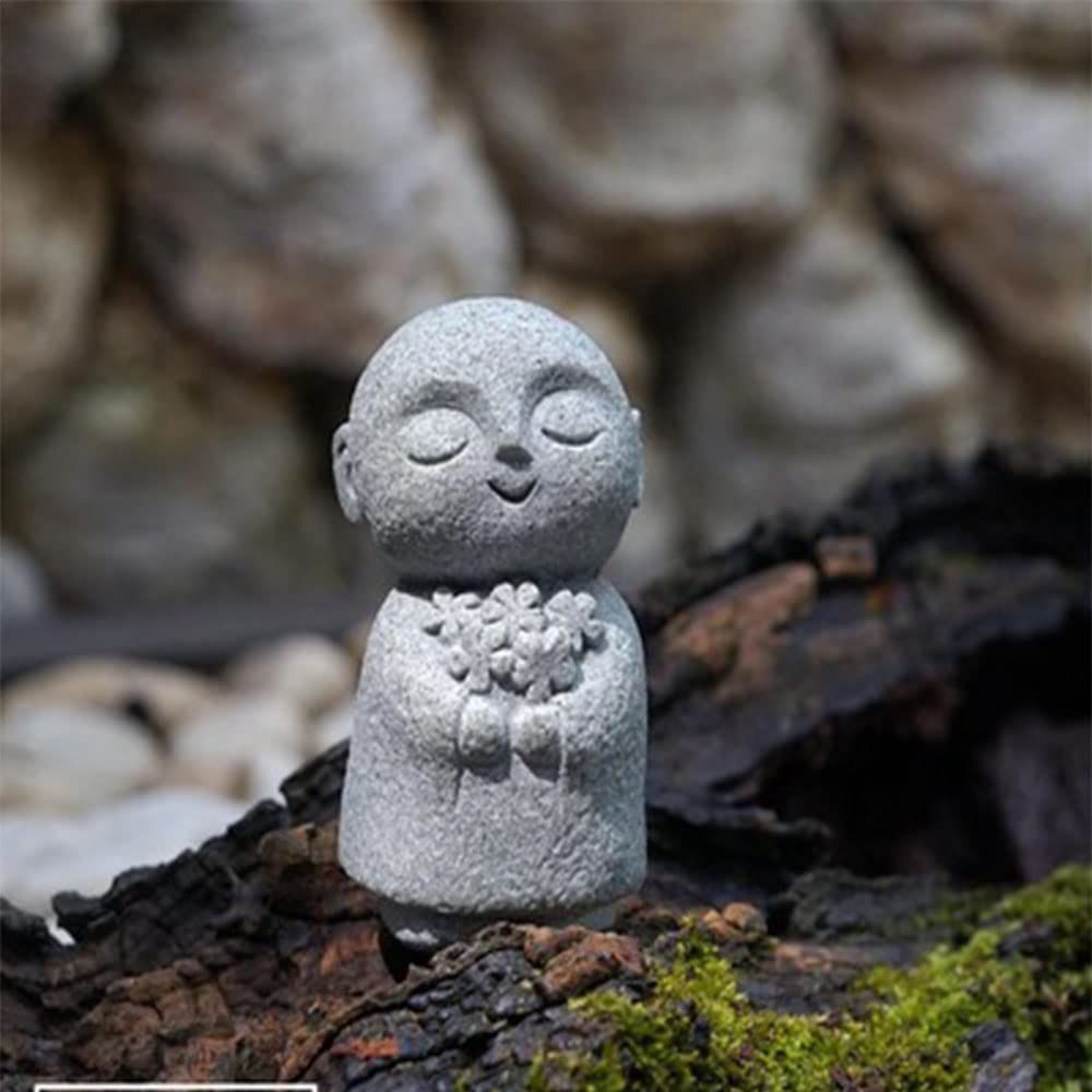 在庫セール】(手の花) 神仏像 かわいい御影石 幸せ願い縁の良いおきも