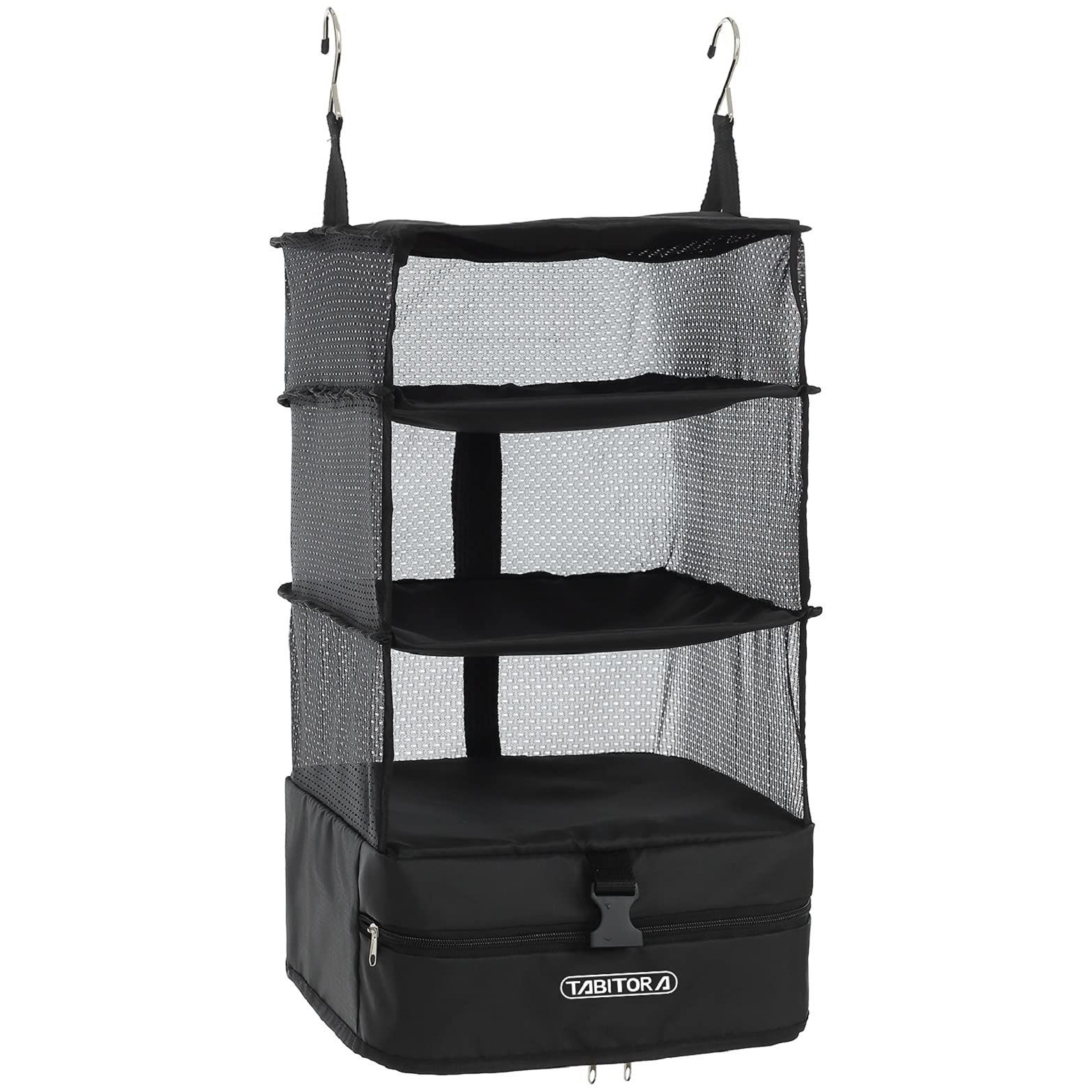 【新着商品】TABITORA(タビトラ) クローゼット吊り下げ収納 インナーバッグ 衣類ラック 収納 旅行 出張 クローゼット 収納ボックス 吊り下げ 省スペース 大容量 衣装ケース 4段 取付簡単 折り