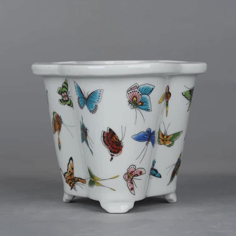 景徳鎮 粉彩四方童子図花鉢 多肉菖蒲盆栽 植木鉢 小品盆栽鉢 大品盆栽鉢 景徳鎮 粉彩四方童子図花鉢 多肉菖蒲盆栽 植木鉢 小品盆栽