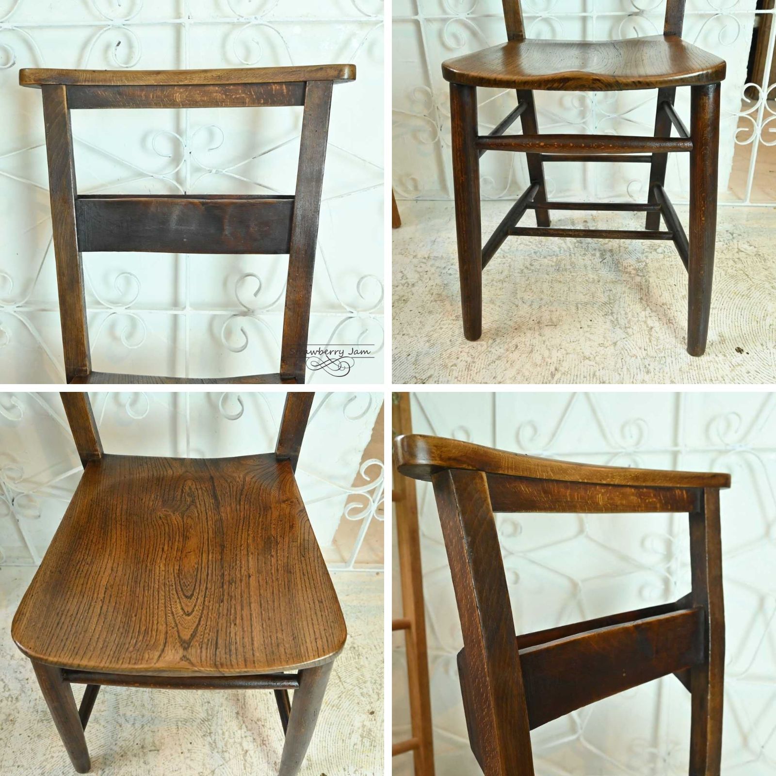 L3705-17-4 英国アンティーク チャーチチェア ダイニングチェア 教会 L3705-17-4 英国アンティーク チャーチチェア ヴィクトリアン