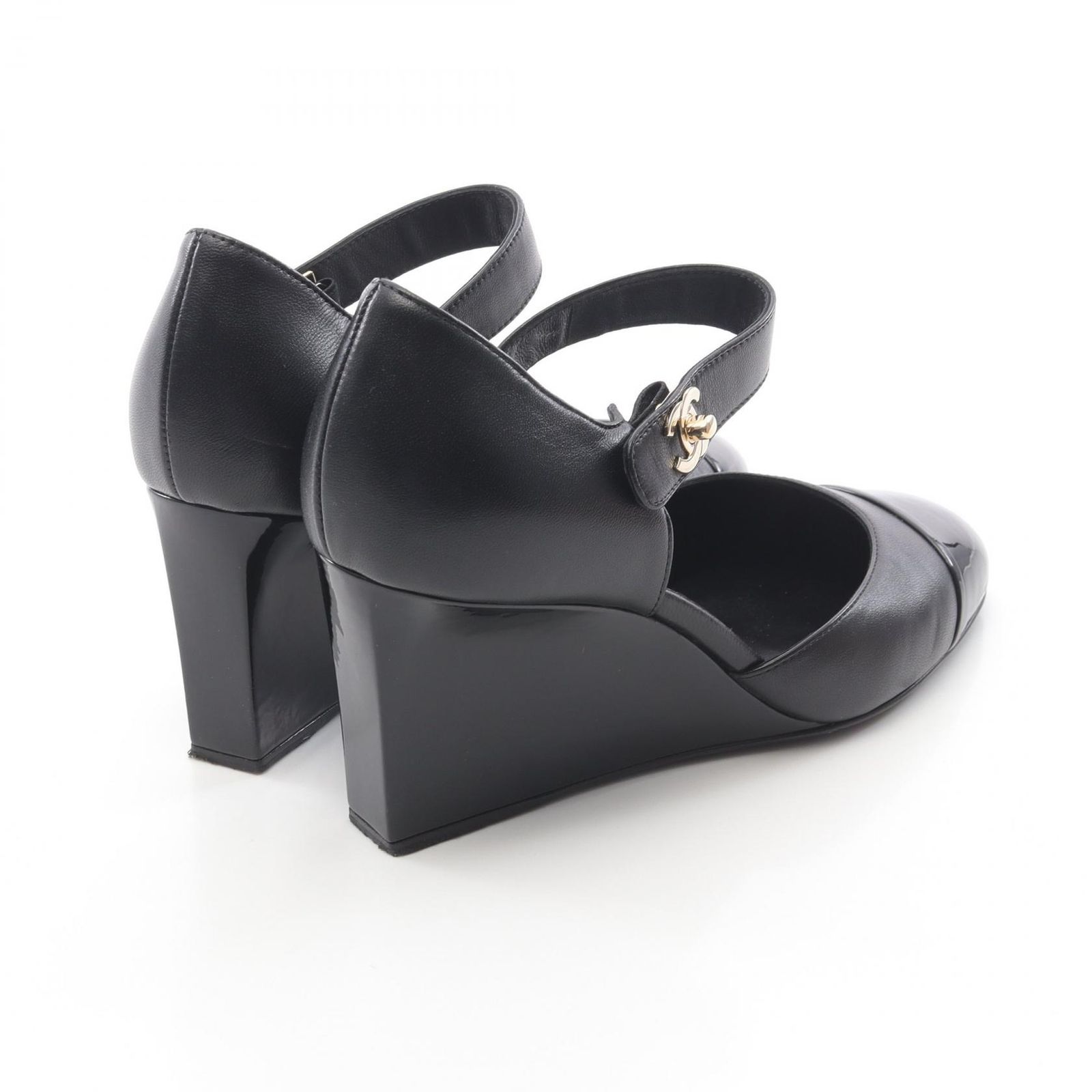 シャネル CHANEL パンプス ココマーク G45422 ブラック レザー