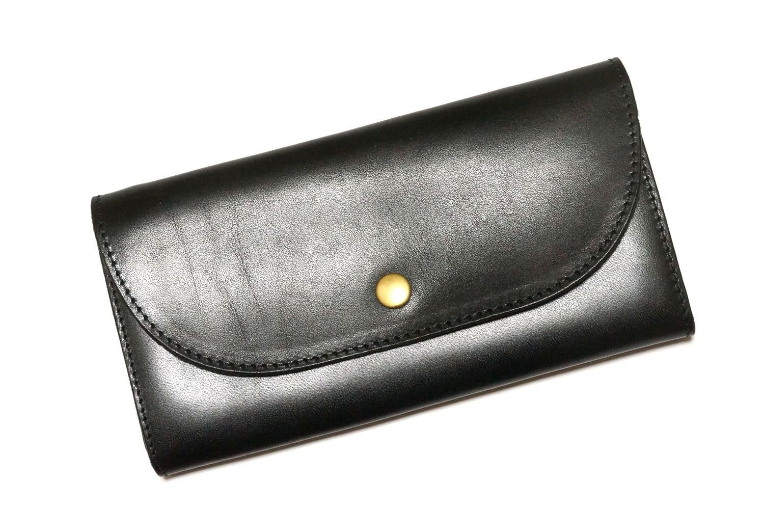 スタイル ベルト belt店 SKY DARTS TOCHIGI LEATHER とちぎ革 長財布 栃木レザー フラップ ロングウォレット こだわりの 天然皮革仕様 牛革 ブラック ブラック