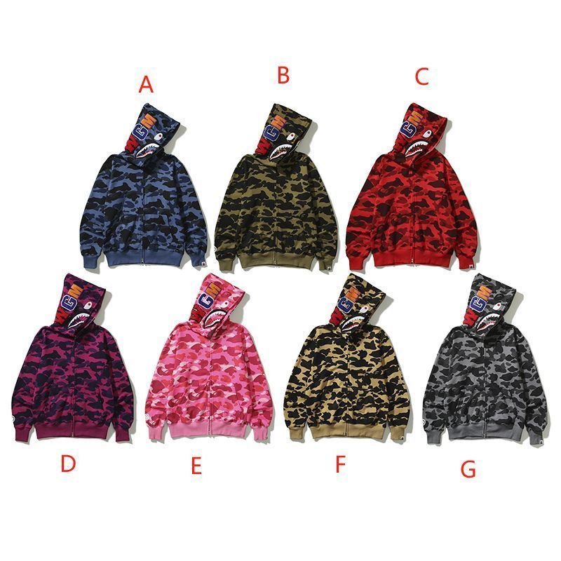 7色 A BATHING APE シャークパーカー BAPE エイプ ベイプ ABC