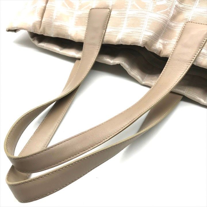 良品 CHANEL シャネル ハンド トート バッグ ニュートラベル ライン  