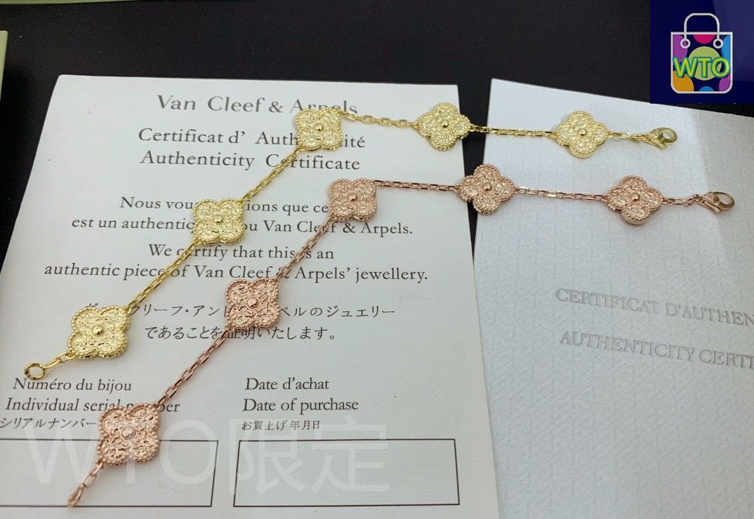 Van Cleef - Arpels ヴァン クリーフ＆アーペルのクラシックな四つ葉のクローバー 5 つの花のブレスレット｜ ｜ -WTO輸入1