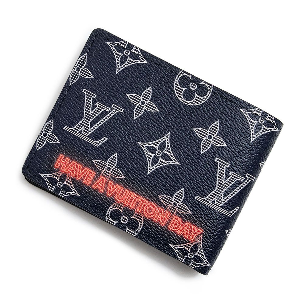 （新品・未使用品）ルイ ヴィトン LOUIS VUITTON アップサイドダウン ポルトフォイユ ミュルティプル 限定モデル 二つ折り財布 札入れ モノグラムインク ブルーマリン ネイビー M62891 ルイ ヴィトン アップサイドダウン ポルトフォイユ ミュルティプル
