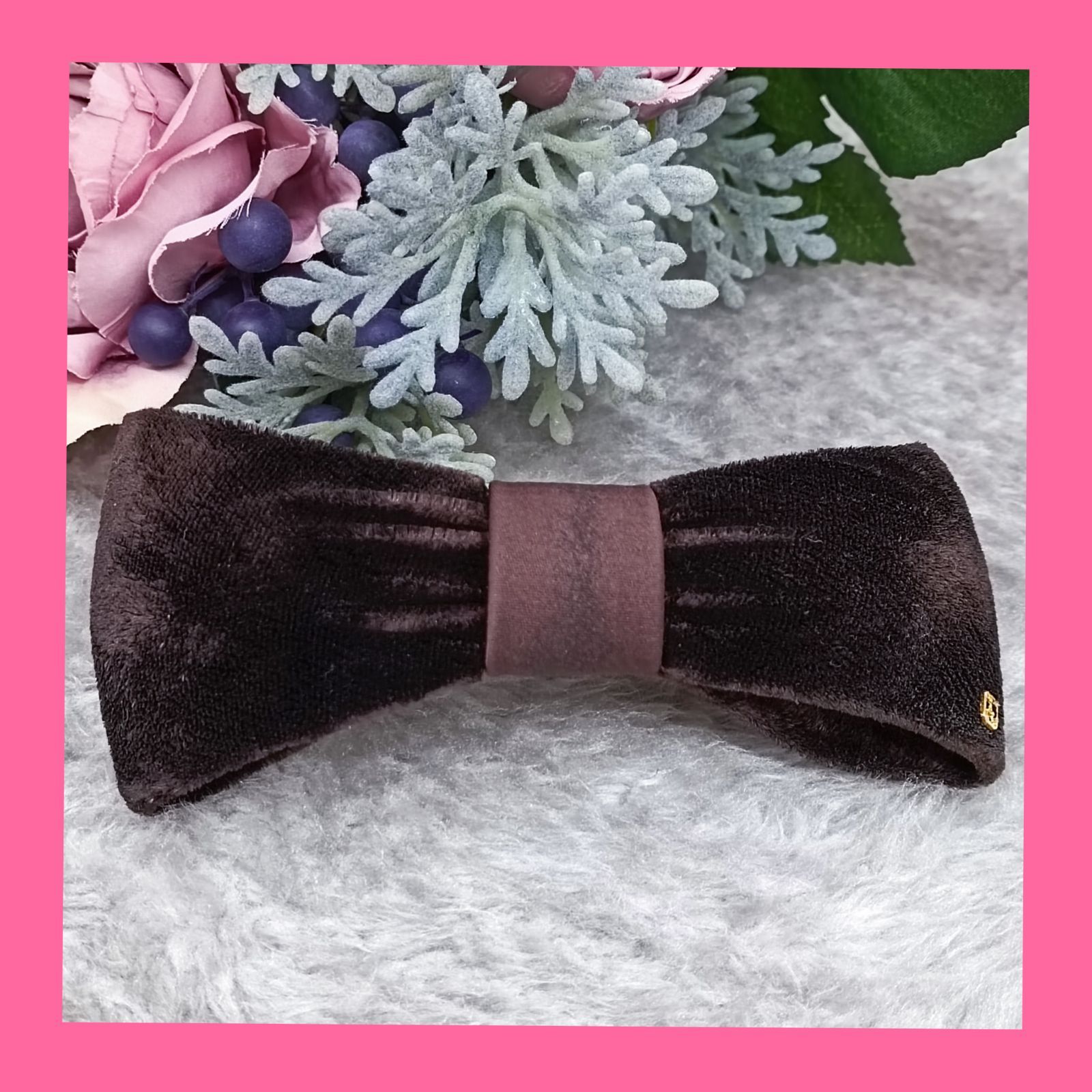 アレクサンドルドゥパリ バレッタ リボン ブラウン系 アレクサンドル