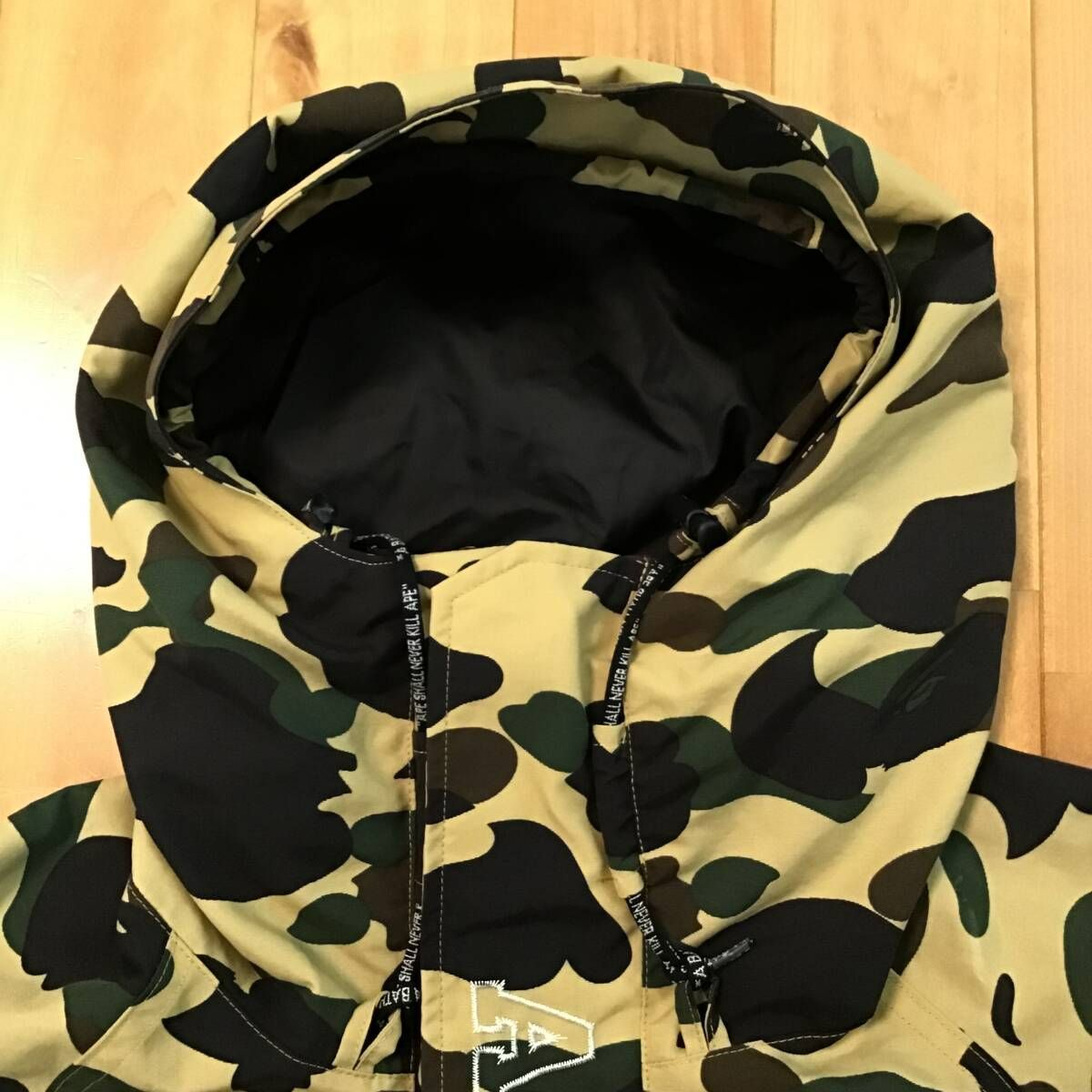 1st camo yellow スノボ ジャケット Sサイズ a bathing ape BAPE