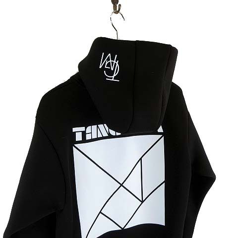 人気商品の中古品・新品・未使用品 フーディー TANGRAM プリント タングラム サイズM ブラック メンズウェア
