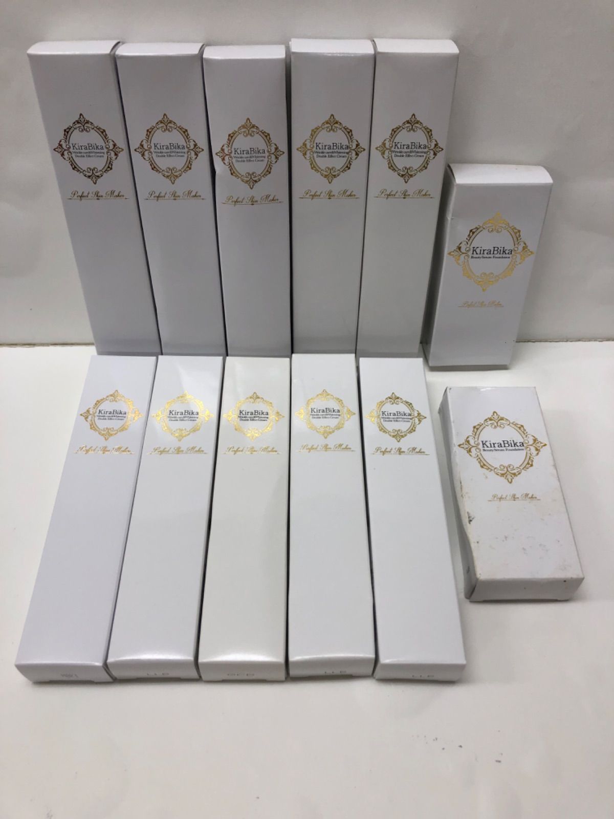 R650 きらびか KiraBika 薬用クリーム(MRY) 22g×6点、薬用リンクル美白クリームI(03)  22g×4点、ビューティーセラムファンデーションNライトオークル 26g×2点 計12点セット