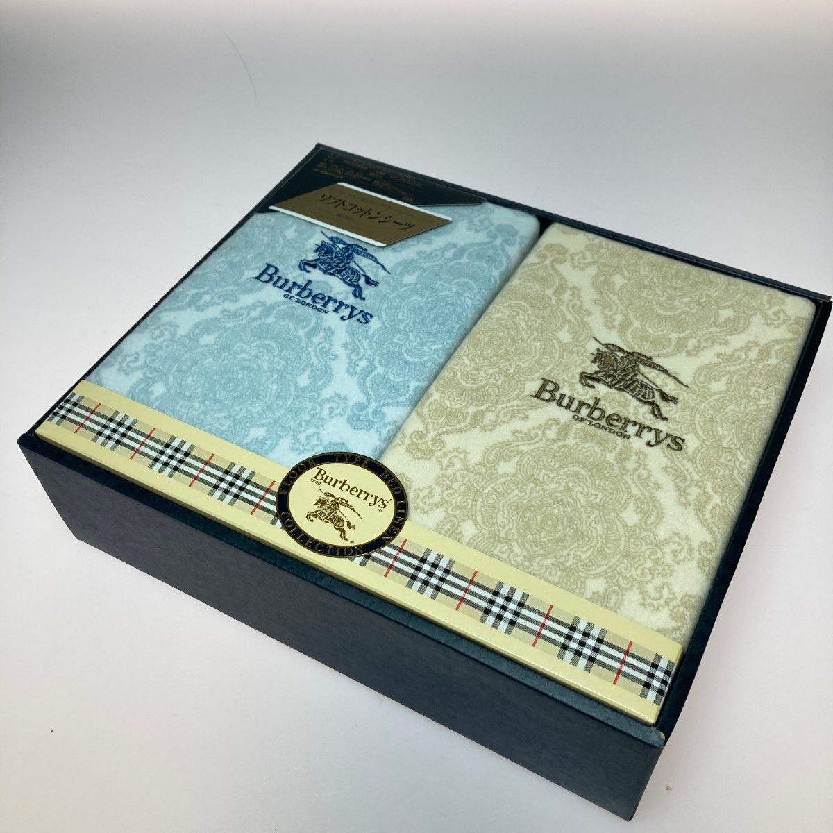 寝具 未使用 BURBERRY タオルシーツ 2枚セットバーバリー