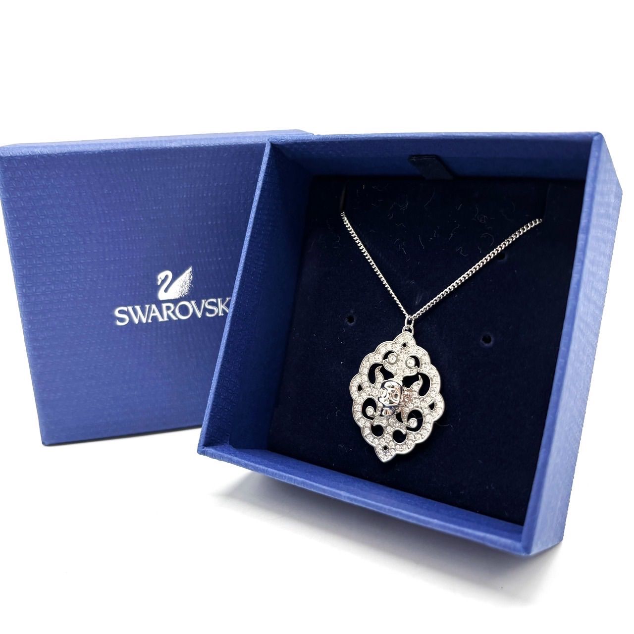 美品】 SWAROVSKI スワロフスキー ネックレス ラインストーン ビジュー 