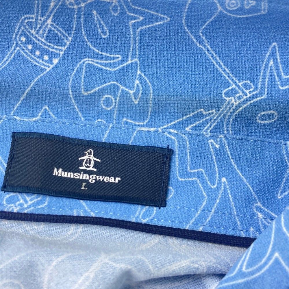 サイズ：L MUNSING WEAR マンシングウェア  半袖ポロシャツ 総柄 ブルー系 [240101442114] ゴルフウェア メンズ ストスト 楽天市場】MUNSING WEAR マンシングウェア 半袖 ポロシャツ 総柄