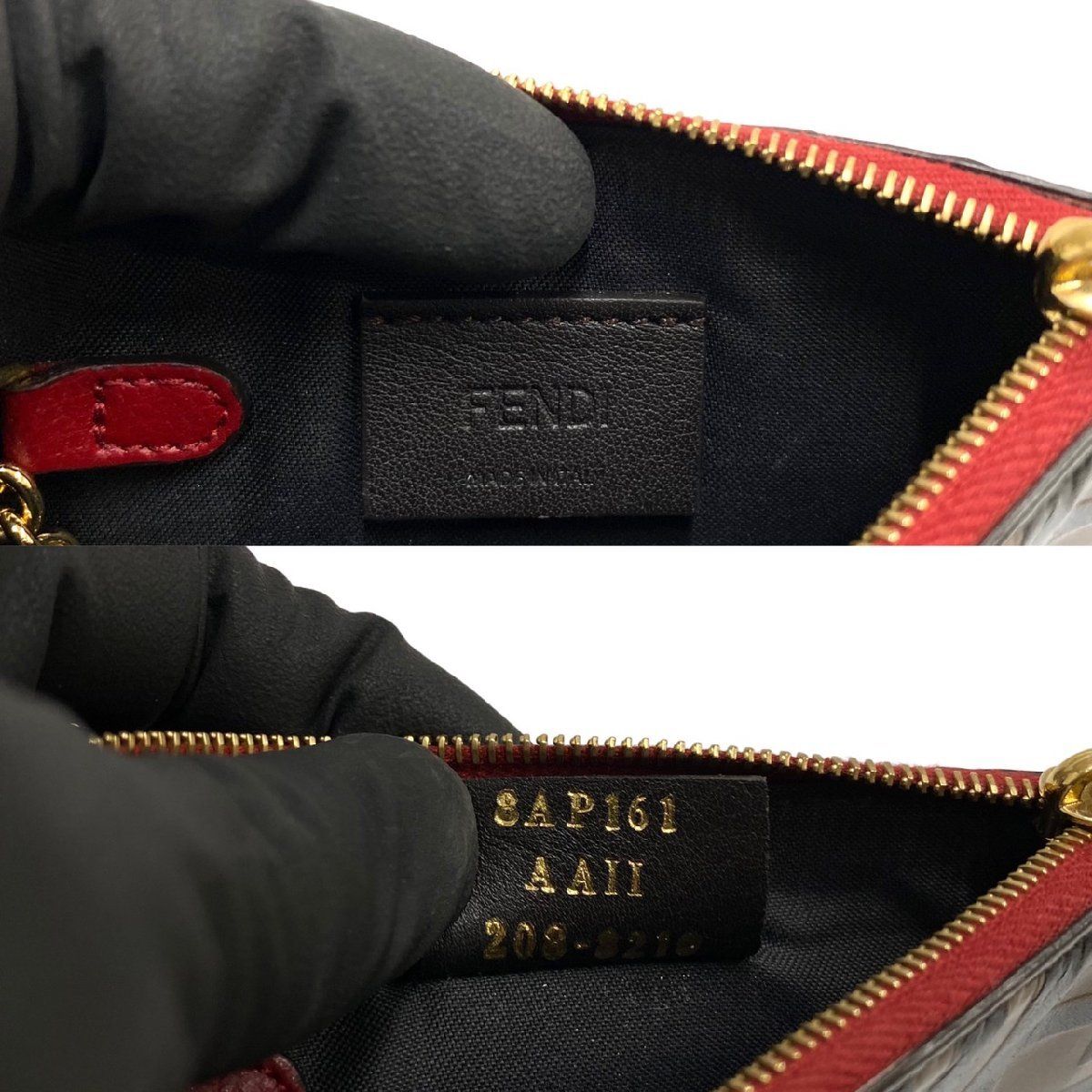 FENDI フェンディ コインケース 小銭入れ ズッカ FF柄 極 美品 FENDI フェンディ ズッカ 柄 FF ロゴ レザー ミニ 財布
