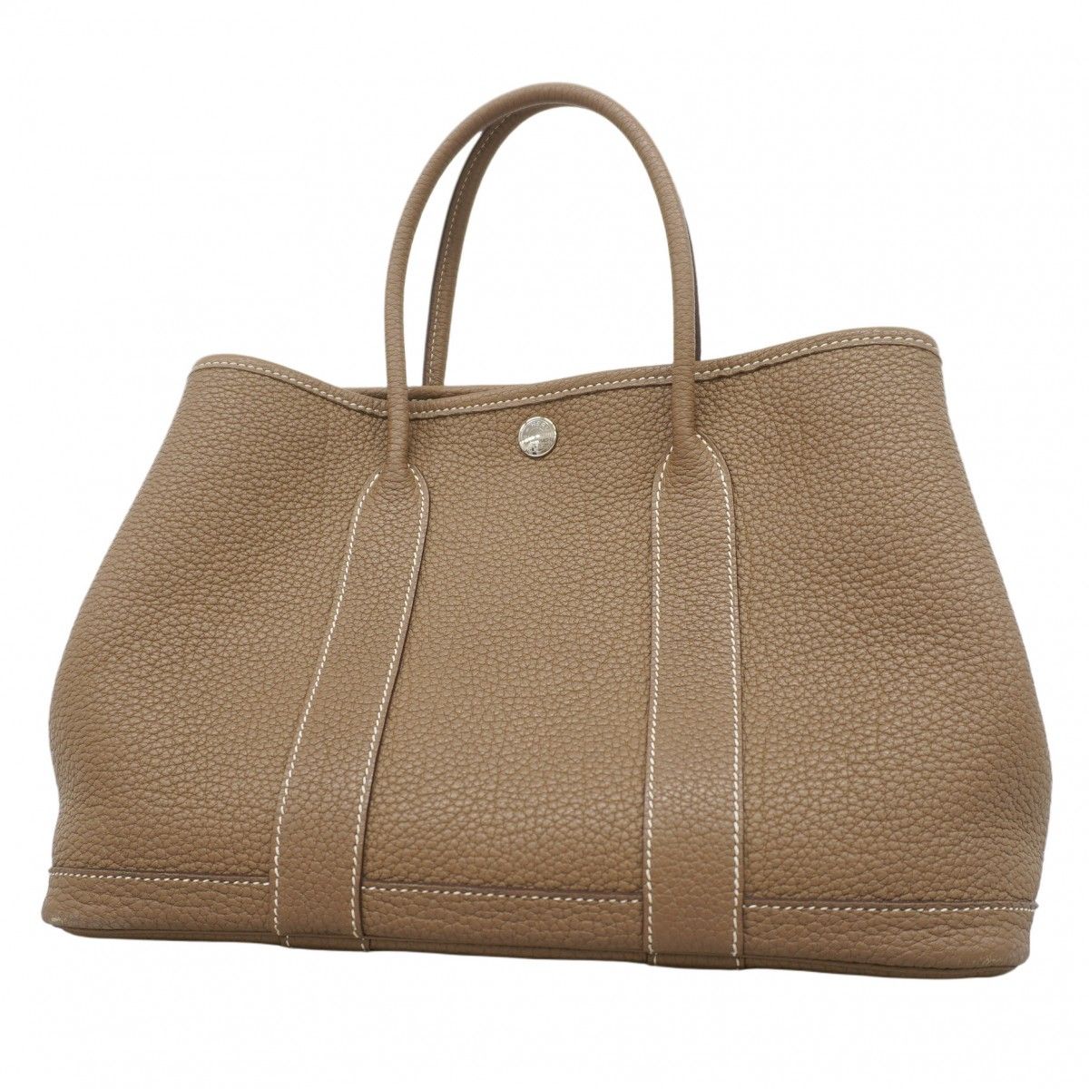 HERMES エルメス トートバッグ ベージュx茶 TPM 4500325F0157 エルメス トートバッグ｜中古ブランド品・ブランド古着通販