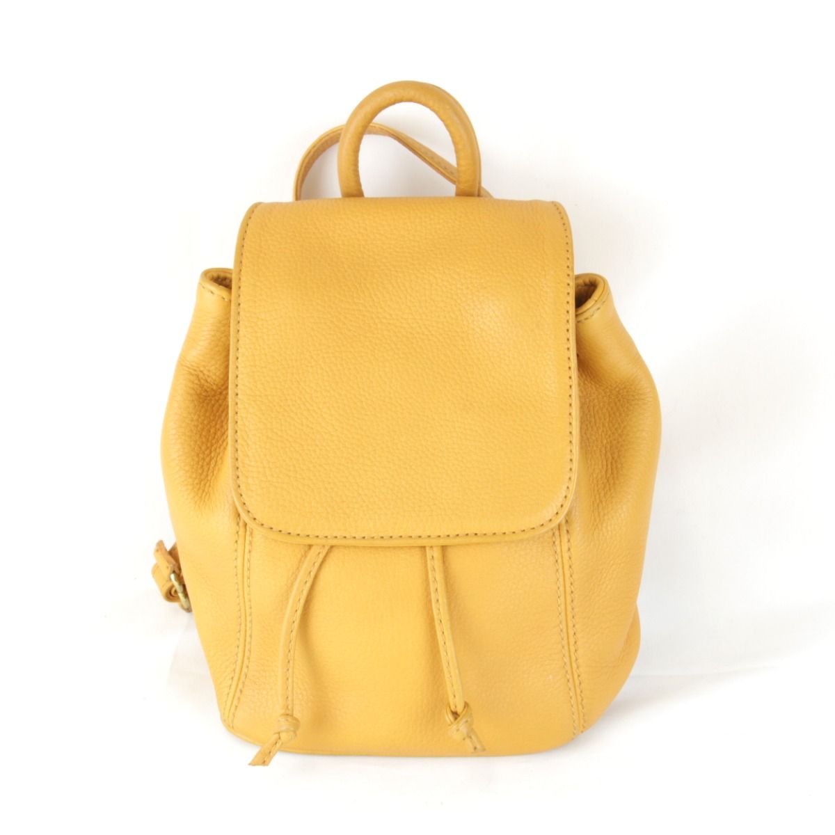 良品『USED』COACH コーチ 4925 リュック・デイパック イエロー レザー レディース